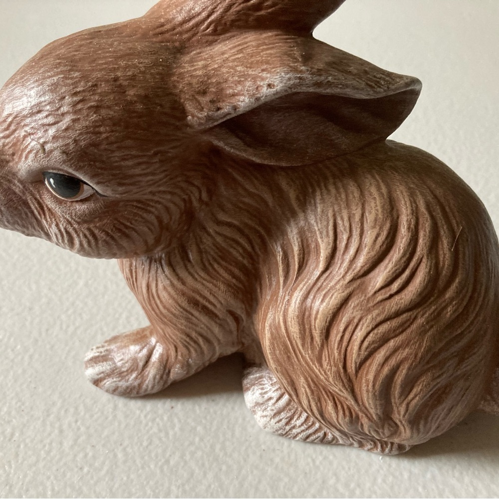Brown Ceramic Bunny About 5” Tall No Maker is Listed